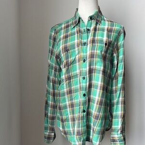 Denim and Supply Ralph Lauren Green Plaid Button-Up Shirt